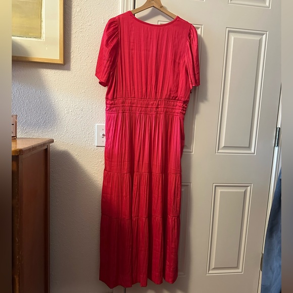 Anthropologie fuchsia pink midi dress - XL - Picture 3 of 9